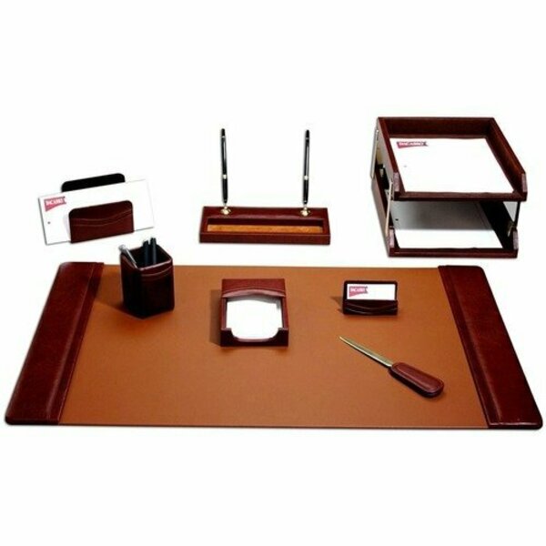 Dacasso Desk Set, 10 Pc, Mocha, 34-3/4inx20-3/4inx5-2/5in, BN DACD3020